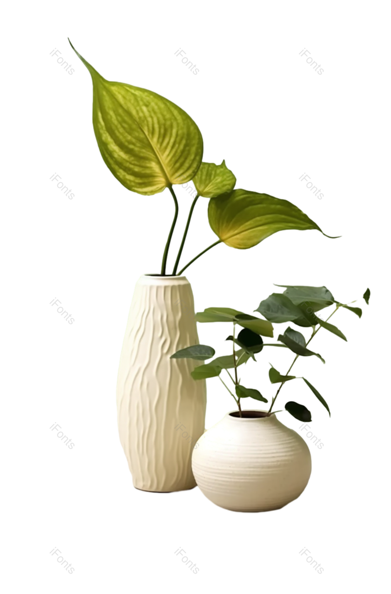 白色图片,石头元素,绿色背景PNG,植物免抠素材